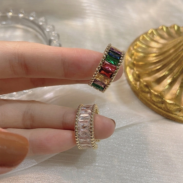 Wholesale Colorful Creative Niche Luxury Fashion Opening Adjustable Ring