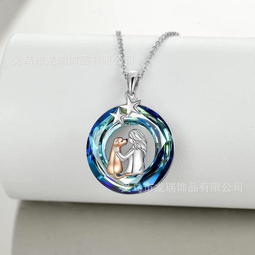 Wholesale Colorful Crystal Tree of Life Animal Necklace