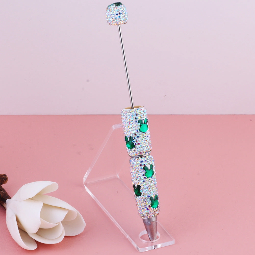 Wholesale Colorful cute rabbit zircon clay full diamond bead pen DIY