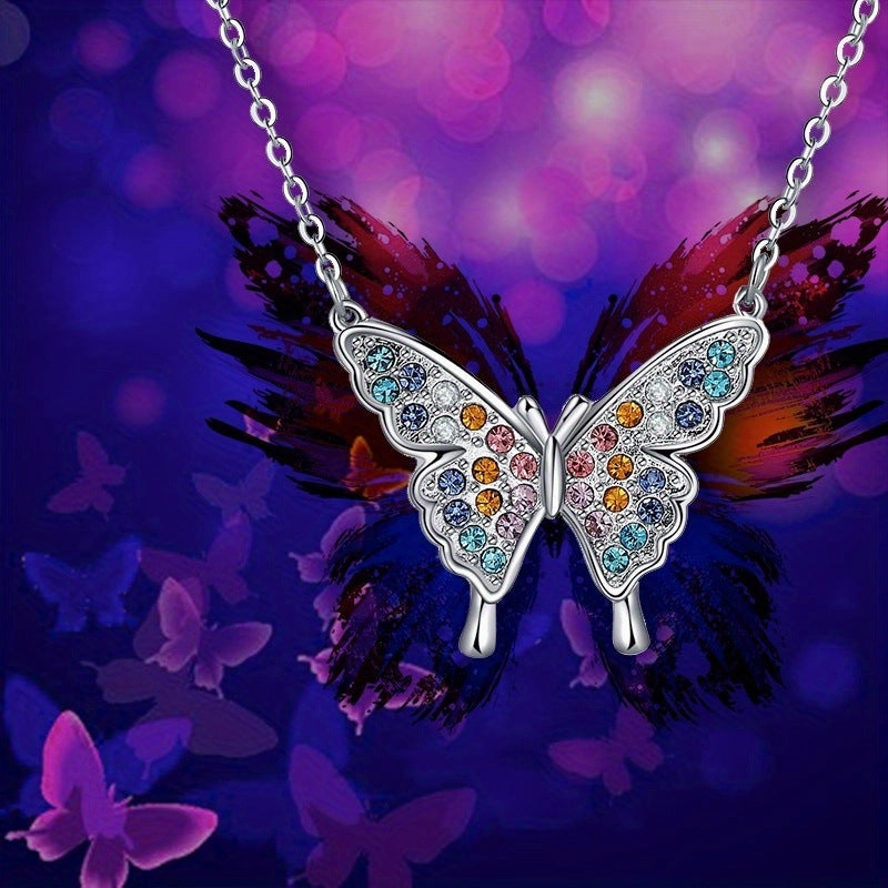 Wholesale Colorful Dopamine Animal Children's Clavicle Chain Versatile High-grade Butterfly Necklaces