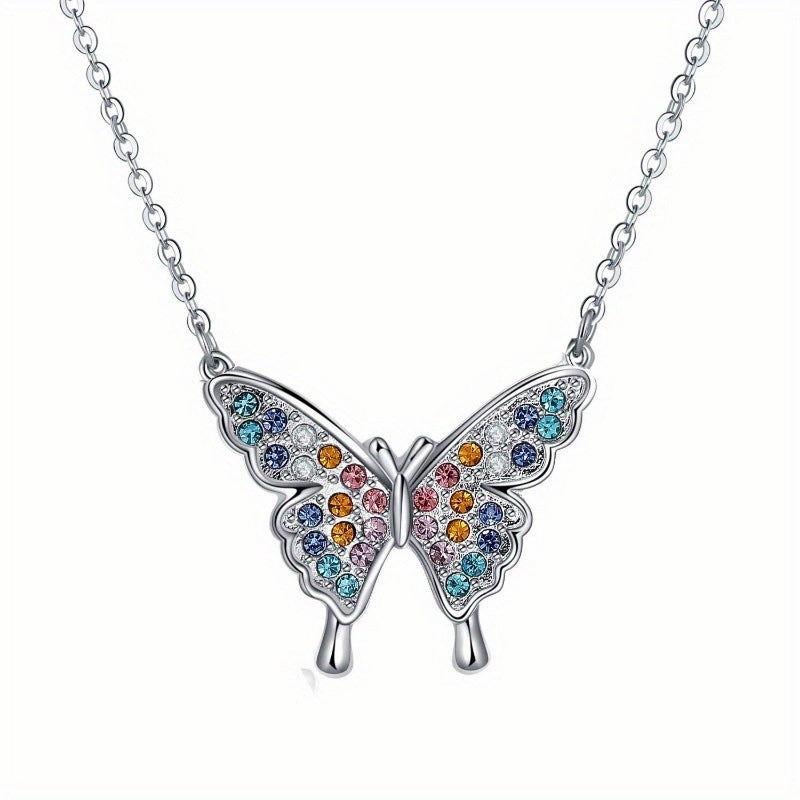 Wholesale Colorful Dopamine Animal Children's Clavicle Chain Versatile High-grade Butterfly Necklaces
