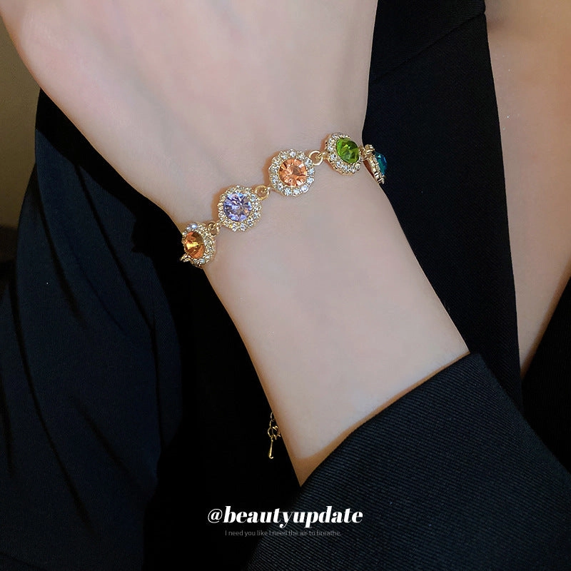 Wholesale Colorful Dopamine Diamond Bracelet