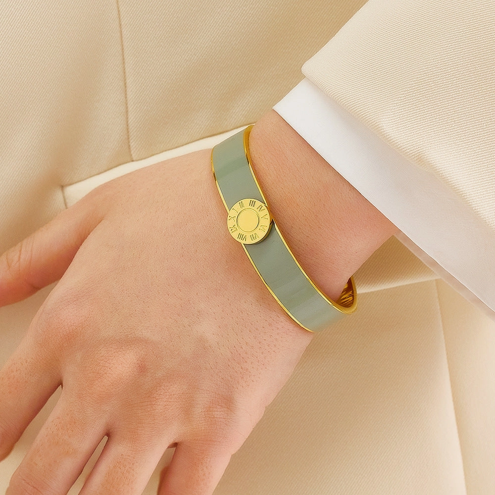 Wholesale Colorful Enamel Titanium Steel Bracelet