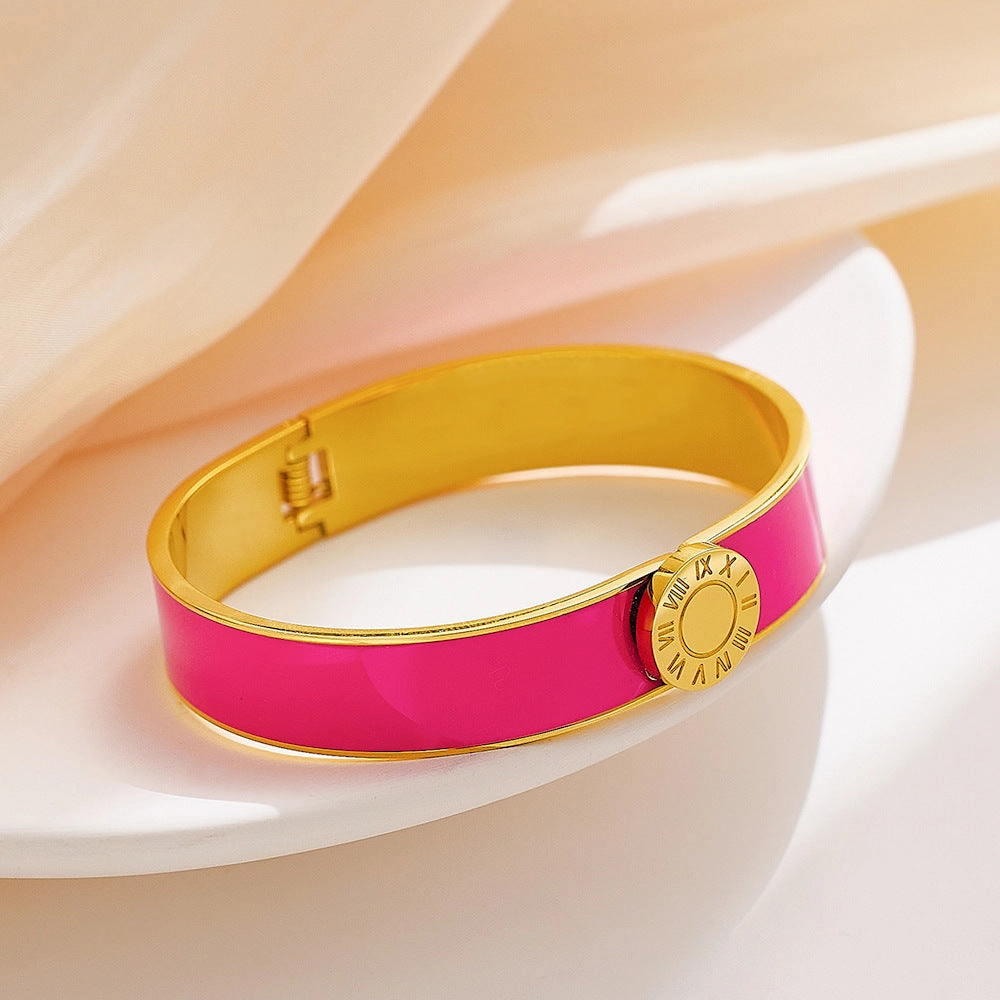Wholesale Colorful Enamel Titanium Steel Bracelet