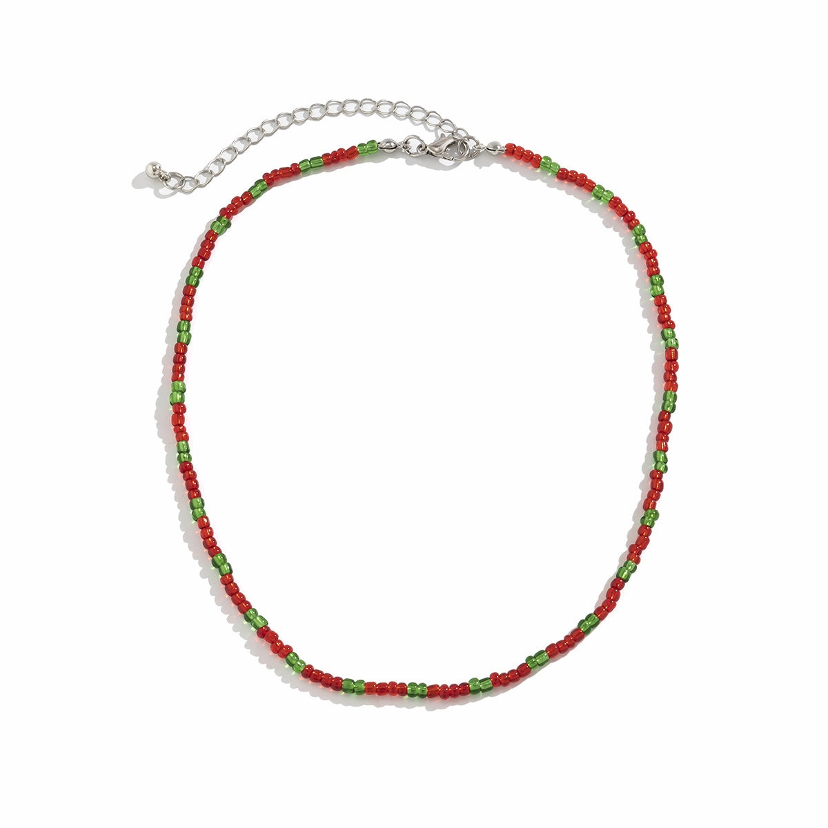 Wholesale Colorful Rice Beads Single Layer Necklace