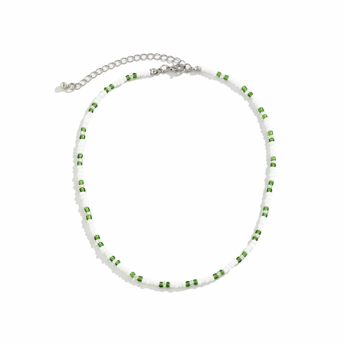 Wholesale Colorful Rice Beads Single Layer Necklace