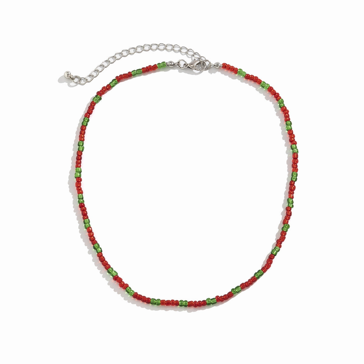 Wholesale Colorful Rice Beads Single Layer Necklace