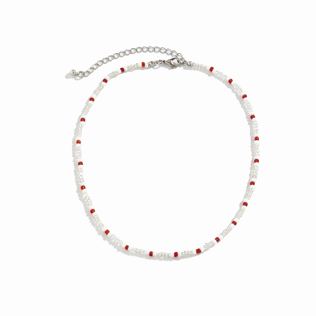 Wholesale Colorful Rice Beads Single Layer Necklace