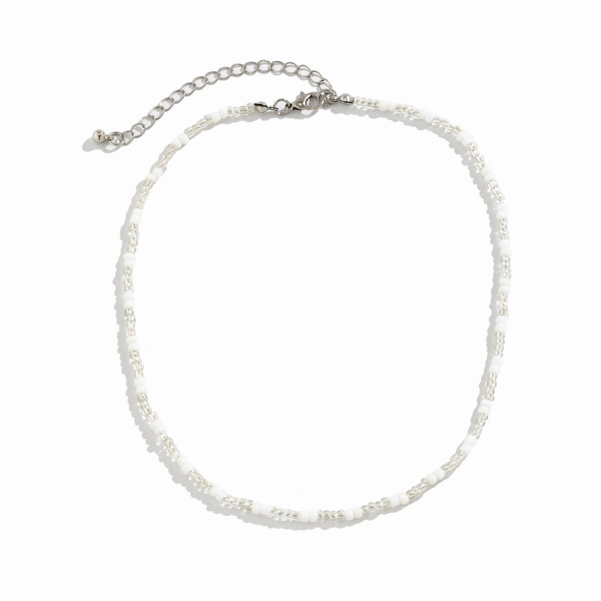 Wholesale Colorful Rice Beads Single Layer Necklace