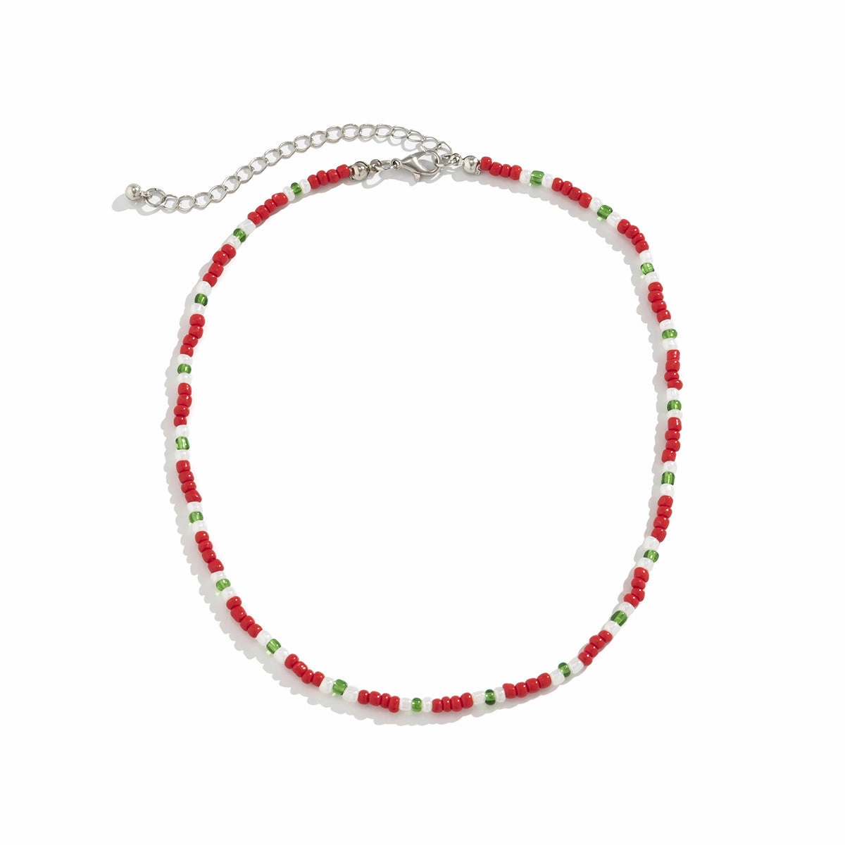 Wholesale Colorful Rice Beads Single Layer Necklace