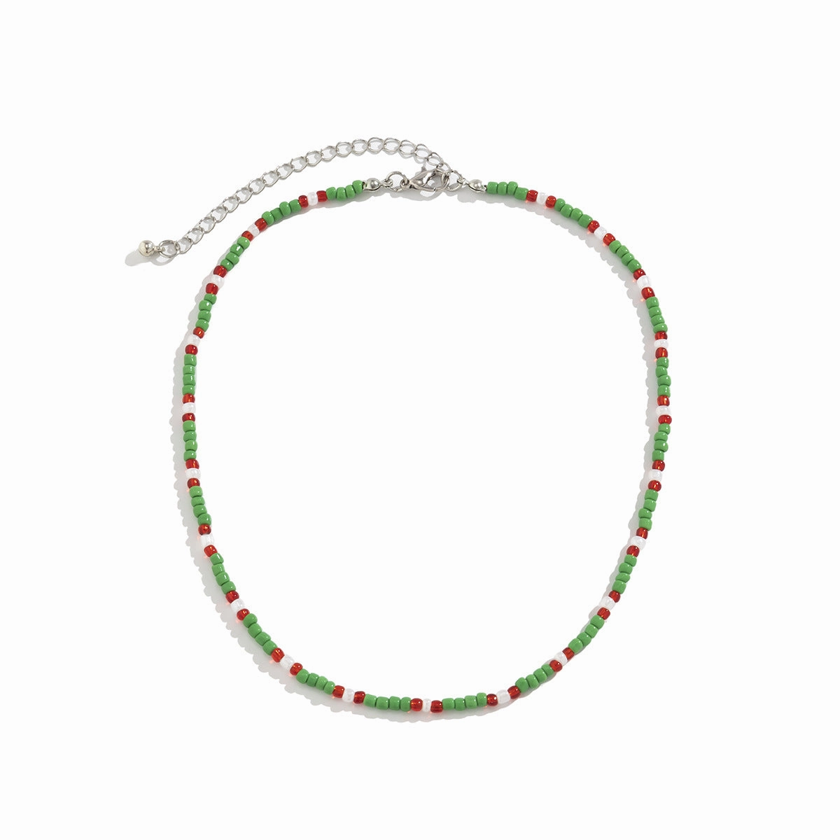 Wholesale Colorful Rice Beads Single Layer Necklace