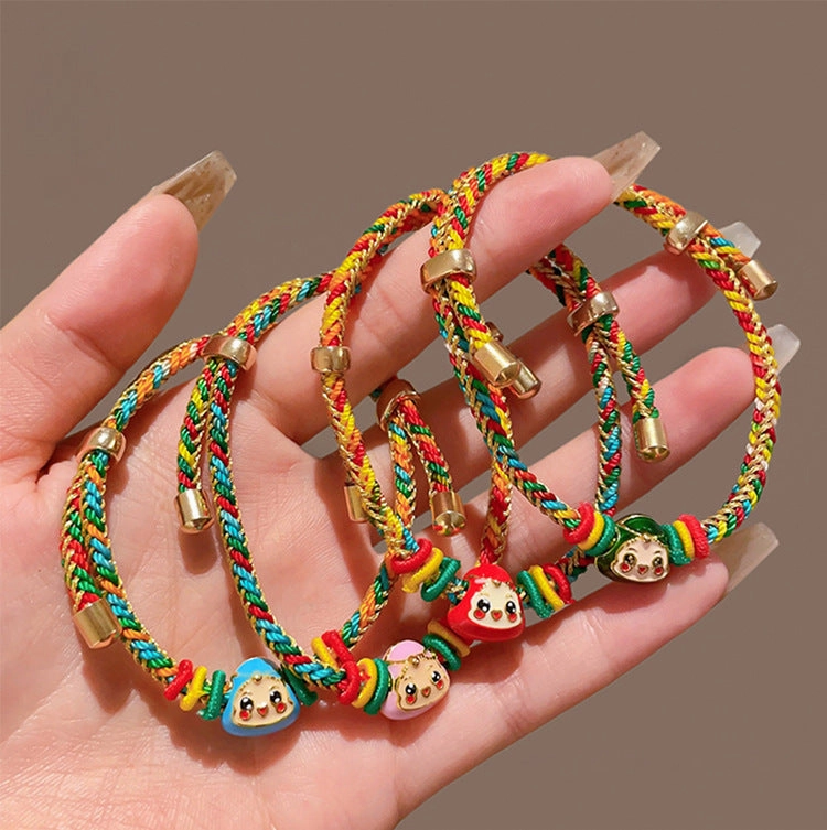 Wholesale Colorful Rope Braided Rice Dumpling Baby Ethnic Style Festival Bracelet