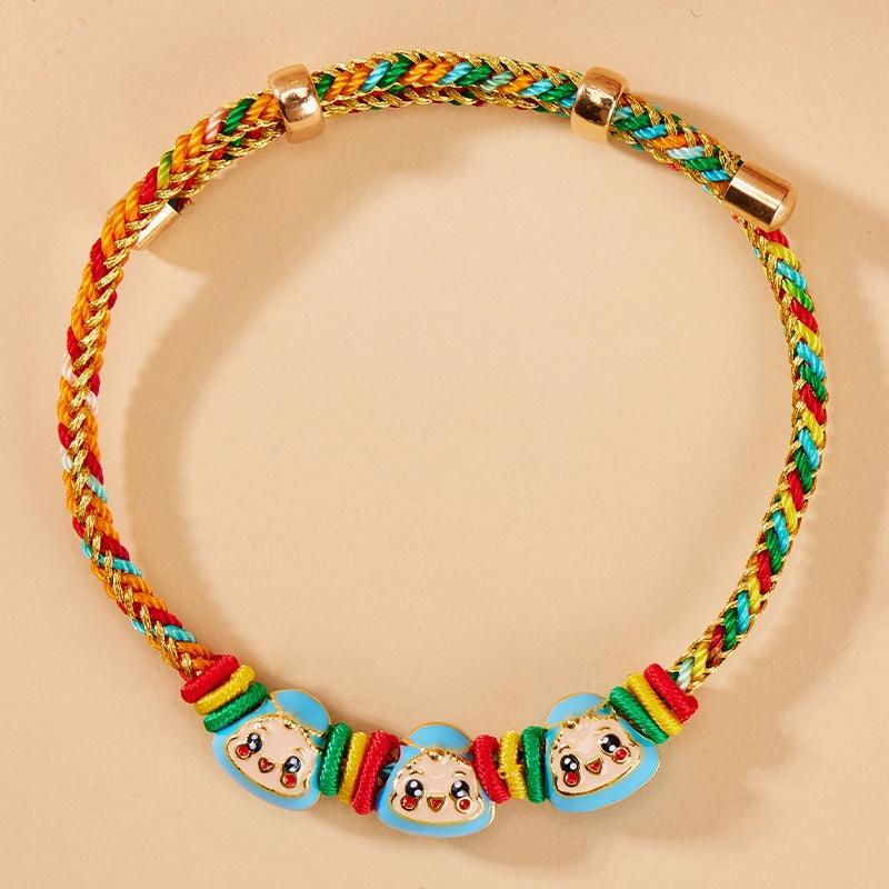 Wholesale Colorful Rope Braided Rice Dumpling Baby Ethnic Style Festival Bracelet