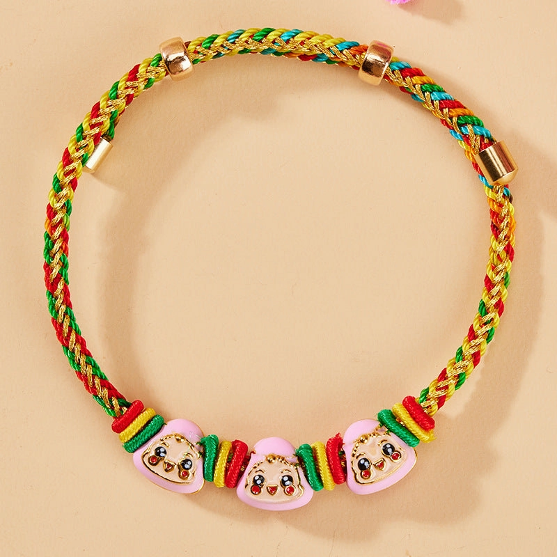 Wholesale Colorful Rope Braided Rice Dumpling Baby Ethnic Style Festival Bracelet