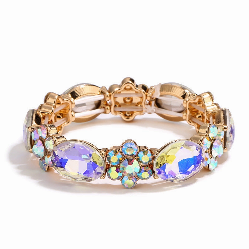 Wholesale Colorful Round Stone Crystal Bracelet