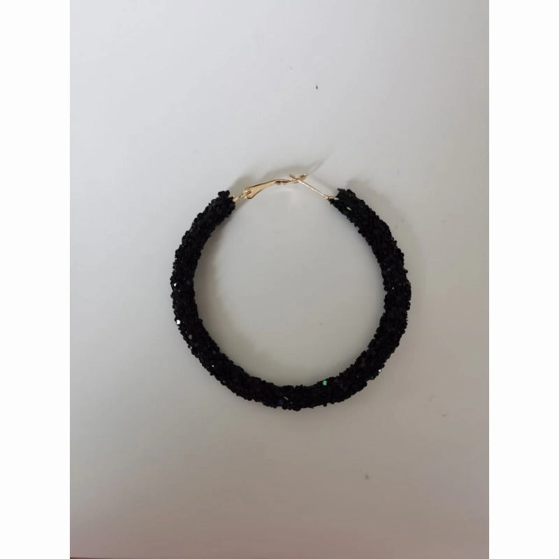 Wholesale Colorful Sparkling Circle Metal Earrings