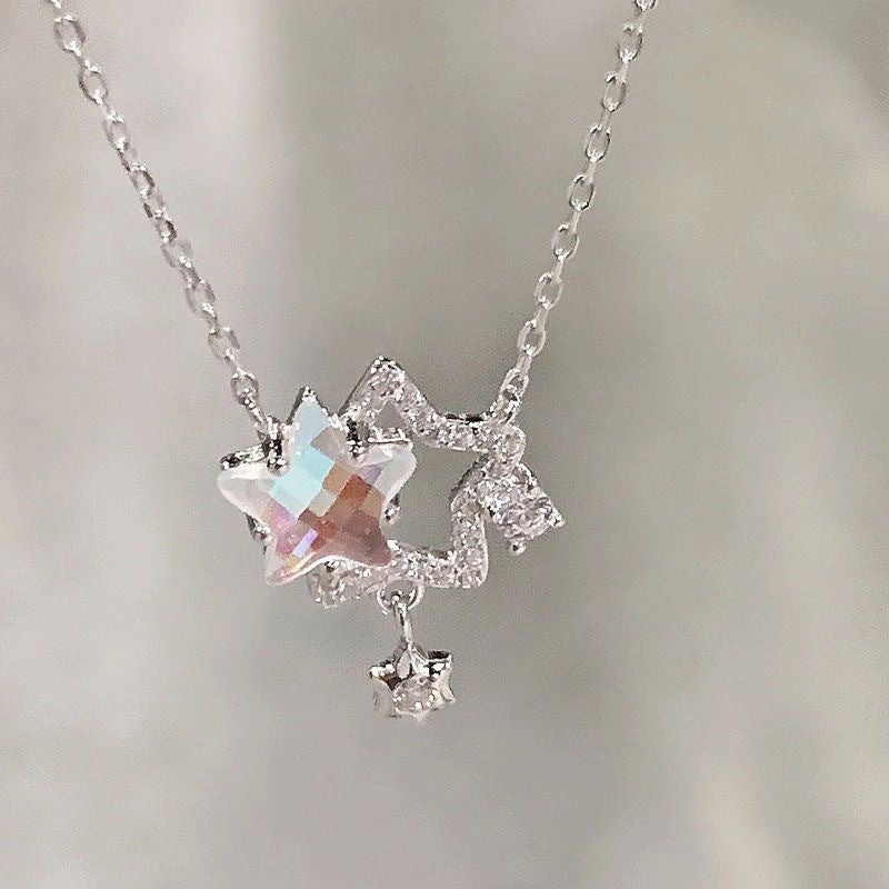 Wholesale Colorful star necklace clavicle chain