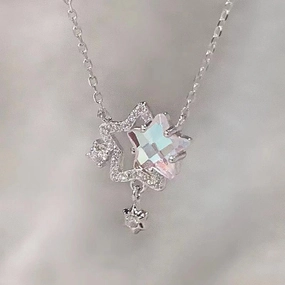 Wholesale Colorful star necklace clavicle chain