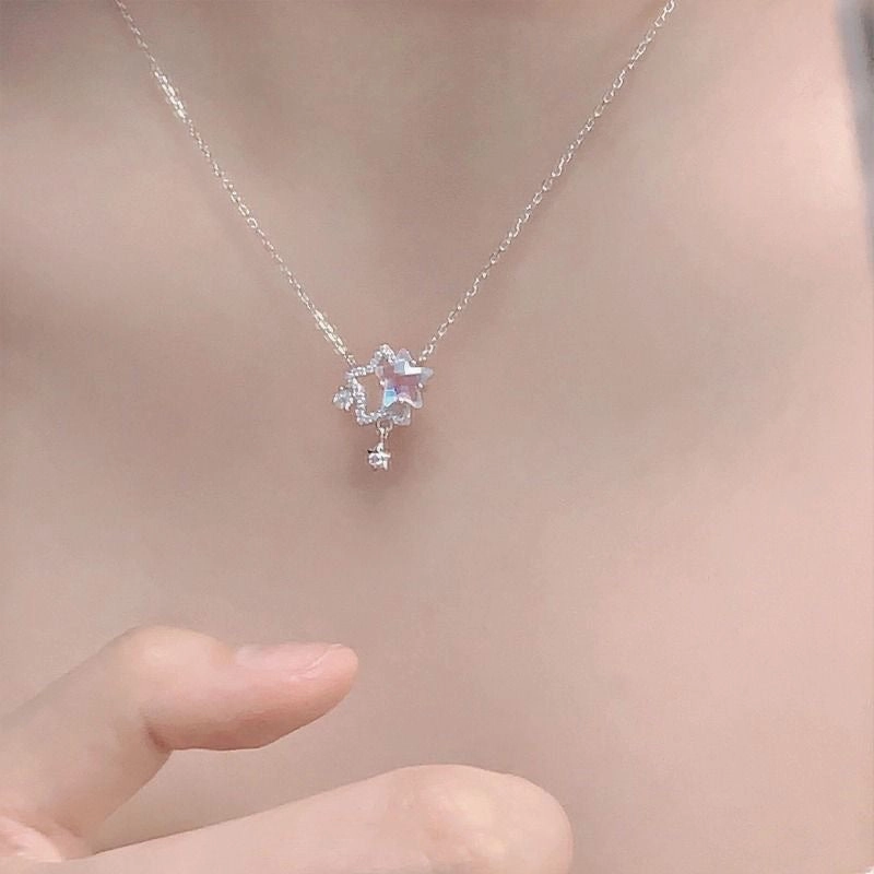 Wholesale Colorful star necklace clavicle chain