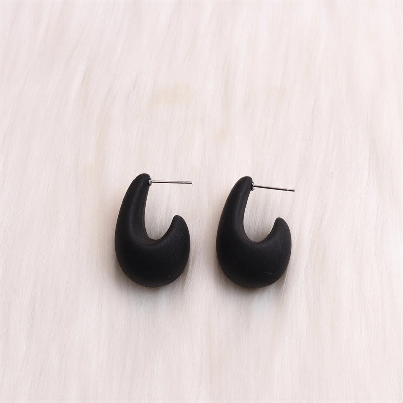 Wholesale Colorful Three-dimensional C-ring Acrylic Earrings