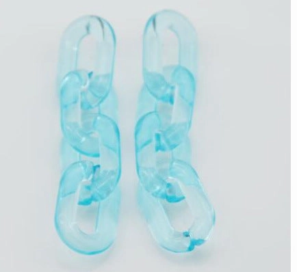 Wholesale Colorful Transparent Jelly Chain Acrylic Earrings