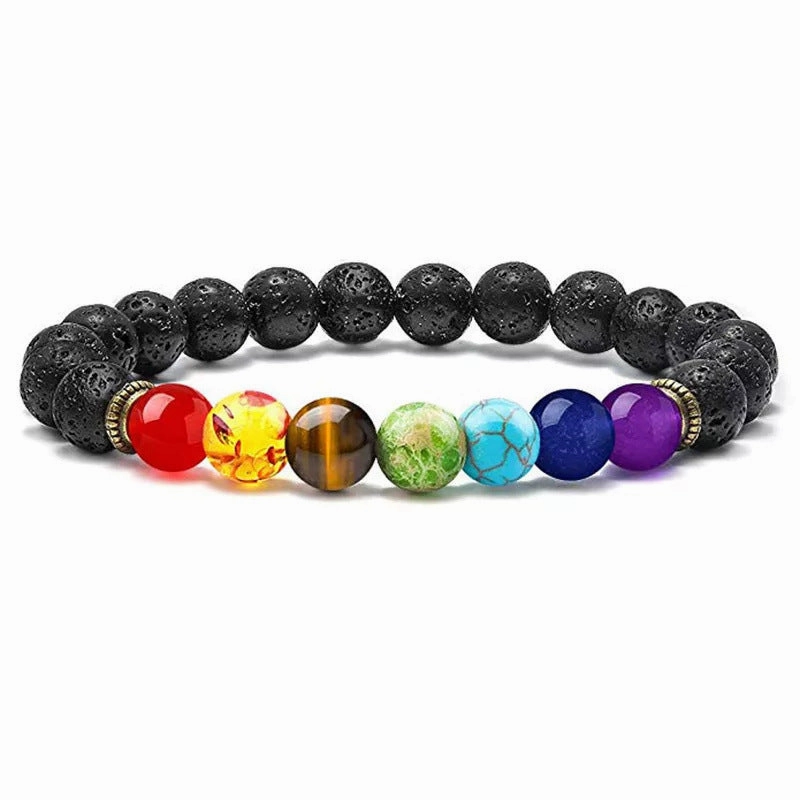 Wholesale Colorful Volcanic Stone Aromatherapy Beaded Bracelet