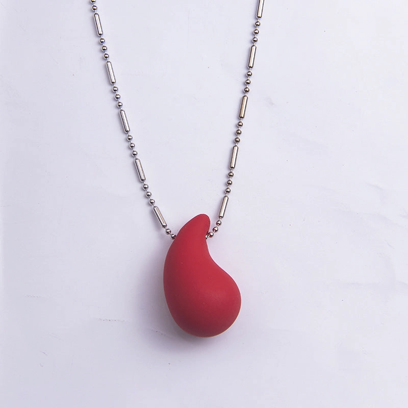 Wholesale Colorful Water Drop Large Acrylic Necklace