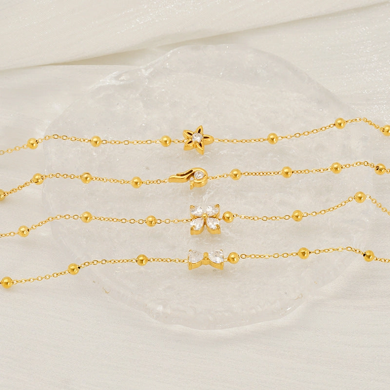 Wholesale Commuter Titanium Steel Zirconia Bracelet