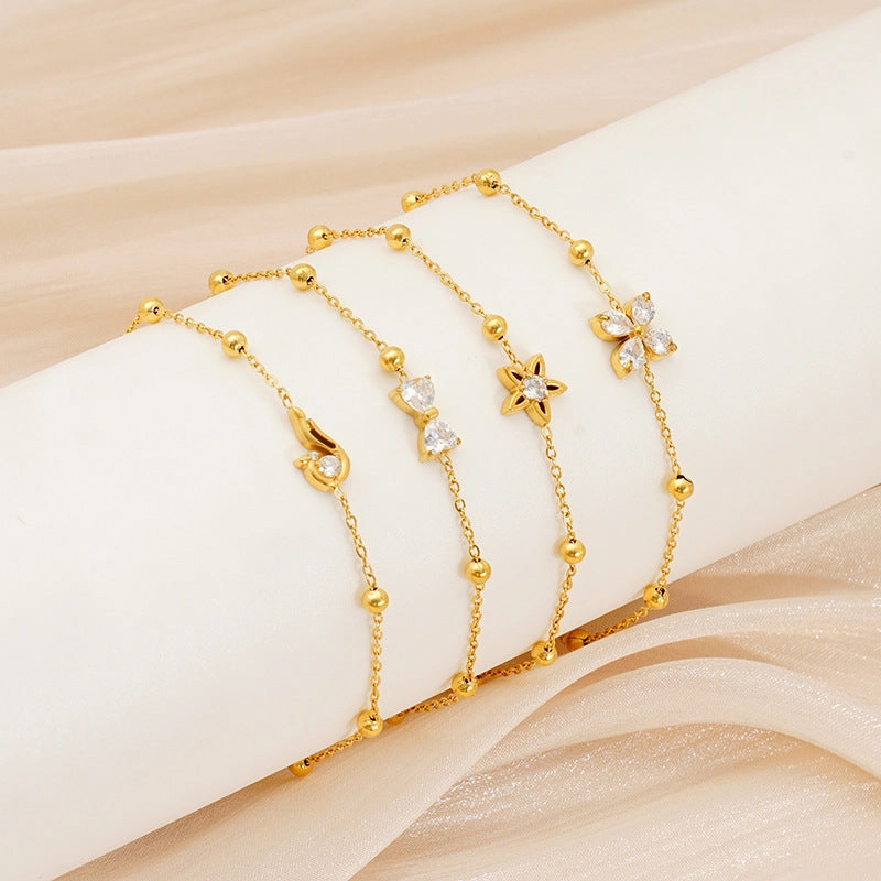 Wholesale Commuter Titanium Steel Zirconia Bracelet