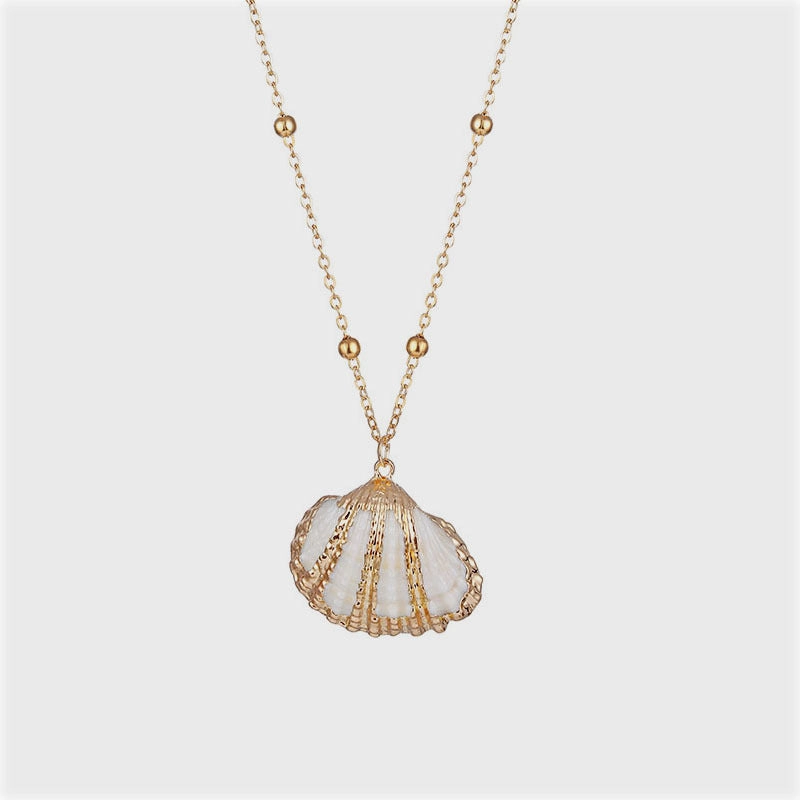 Wholesale Conch pearl necklace natural shell pattern pendant Bohemian