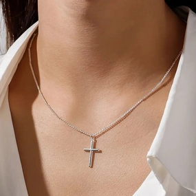 Wholesale Cool and simple cross necklace