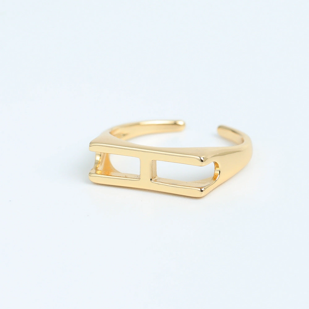Wholesale Copper 26 Letter Open Ring