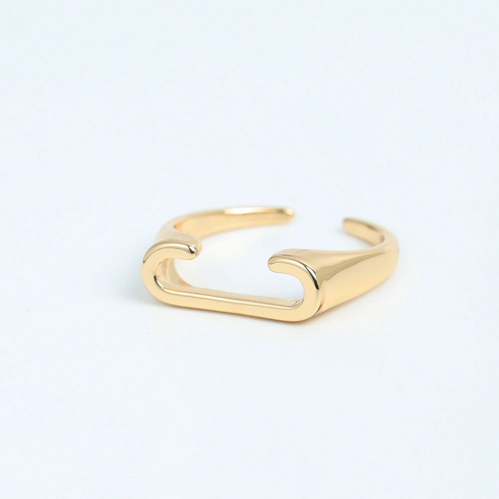 Wholesale Copper 26 Letter Open Ring