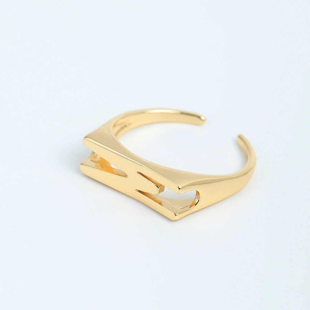 Wholesale Copper 26 Letter Open Ring