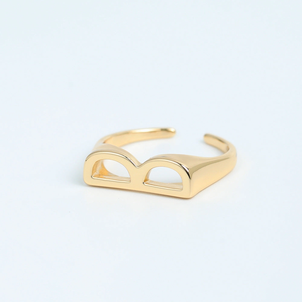 Wholesale Copper 26 Letter Open Ring