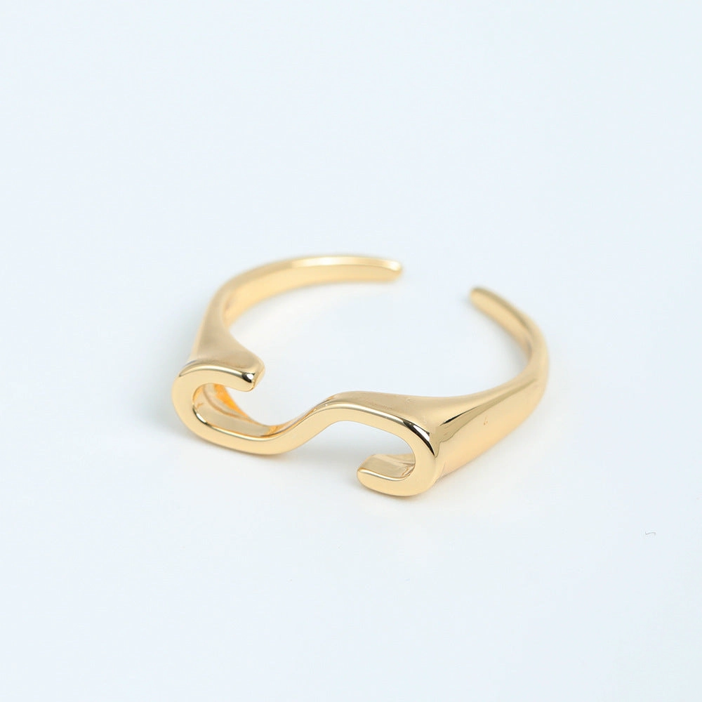 Wholesale Copper 26 Letter Open Ring