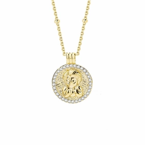 Wholesale Copper Angel Cupid Coin Necklace
