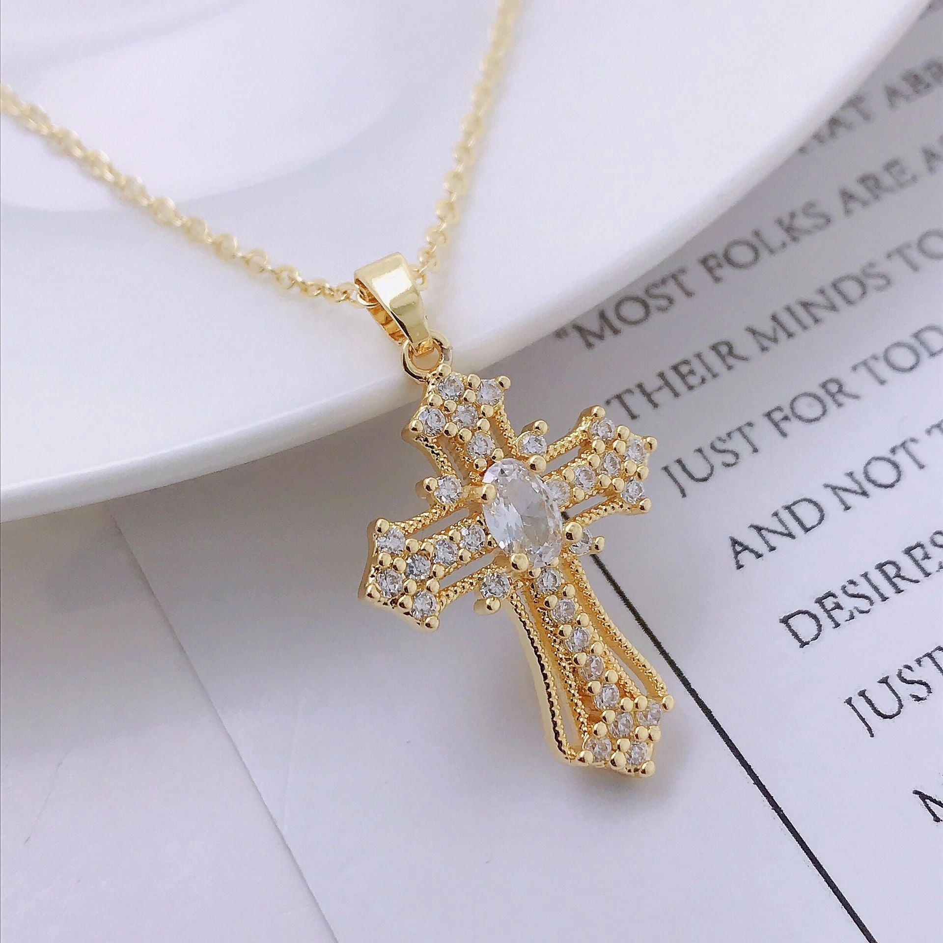 Wholesale Copper Cross Pendant Necklace