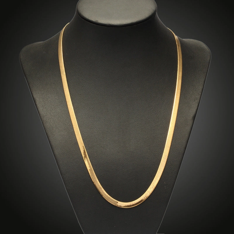 Wholesale Copper Exaggerated Flat Snake Necklace