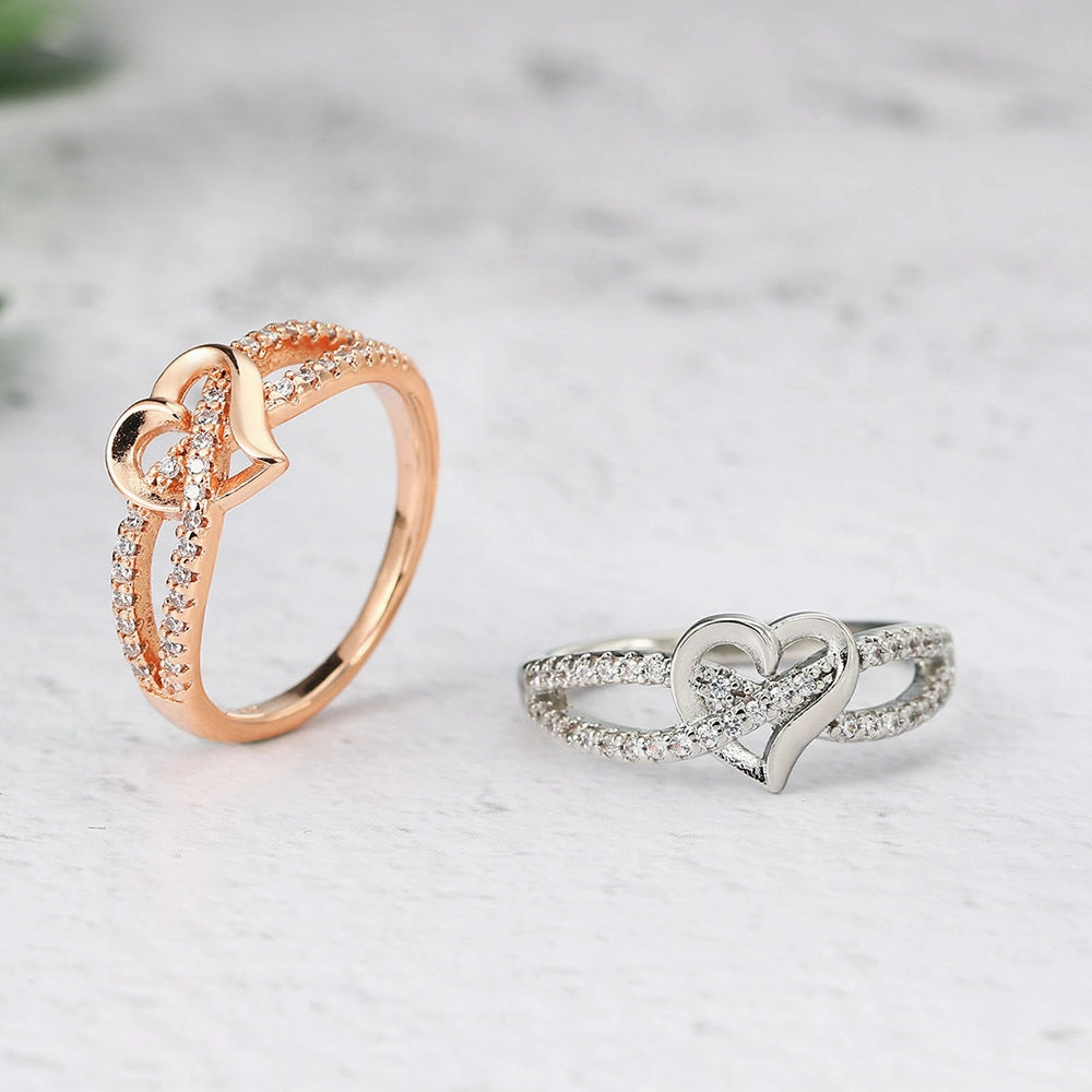 Wholesale Copper Gold Plated Heart Ring