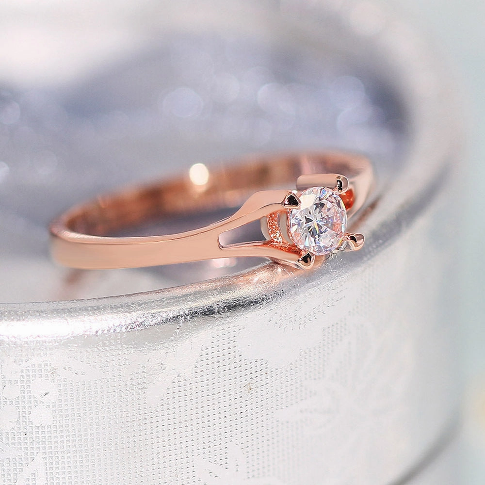 Wholesale Copper Gold Plated Simple Ring