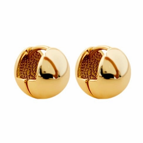 Wholesale Copper gold-plated spherical simple and fashionable Earrings