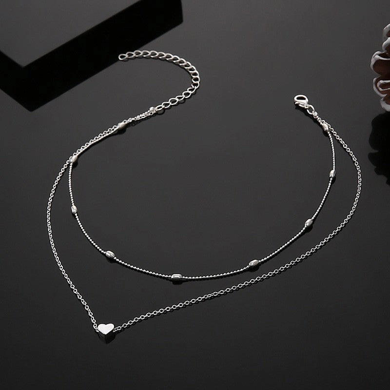 Wholesale Copper Heart Multi-layer Clavicle Necklace