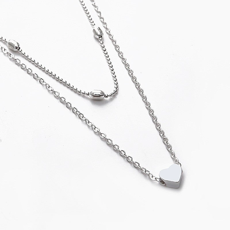 Wholesale Copper Heart Multi-layer Clavicle Necklace