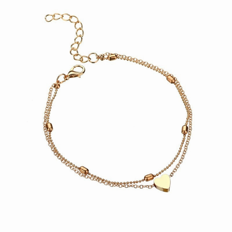 Wholesale Copper Heart Multi-layer Clavicle Necklace