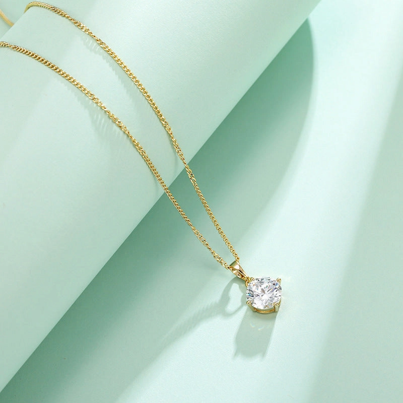 Wholesale Copper Plated 14K Gold Four Prong Necklace OLY-NE-XP002