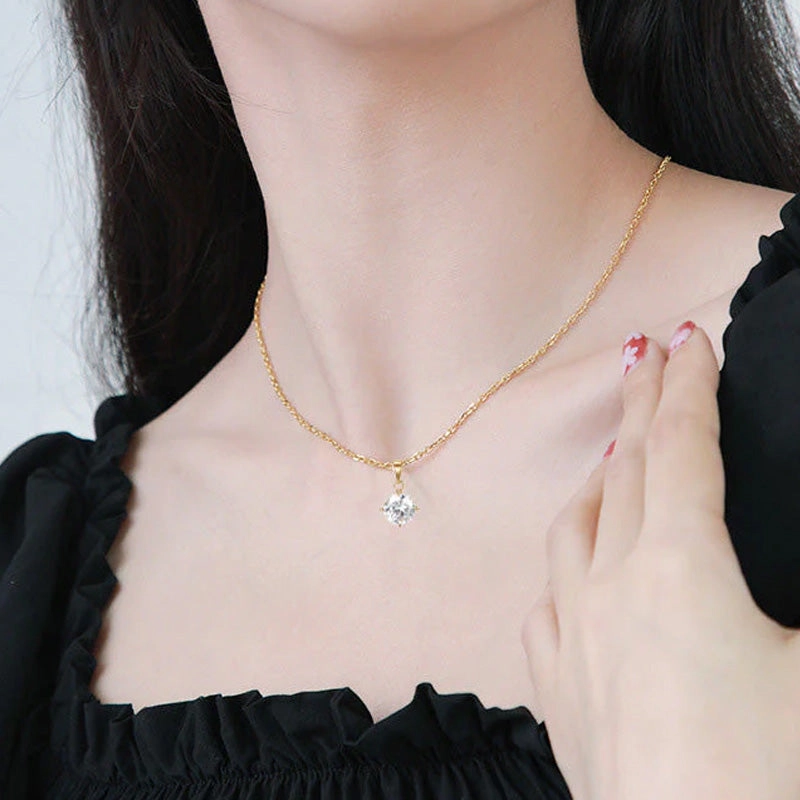 Wholesale Copper Plated 14K Gold Four Prong Necklace OLY-NE-XP002