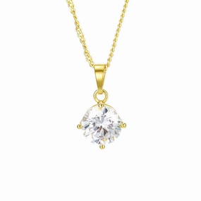 Wholesale Copper Plated 14K Gold Four Prong Necklace OLY-NE-XP002