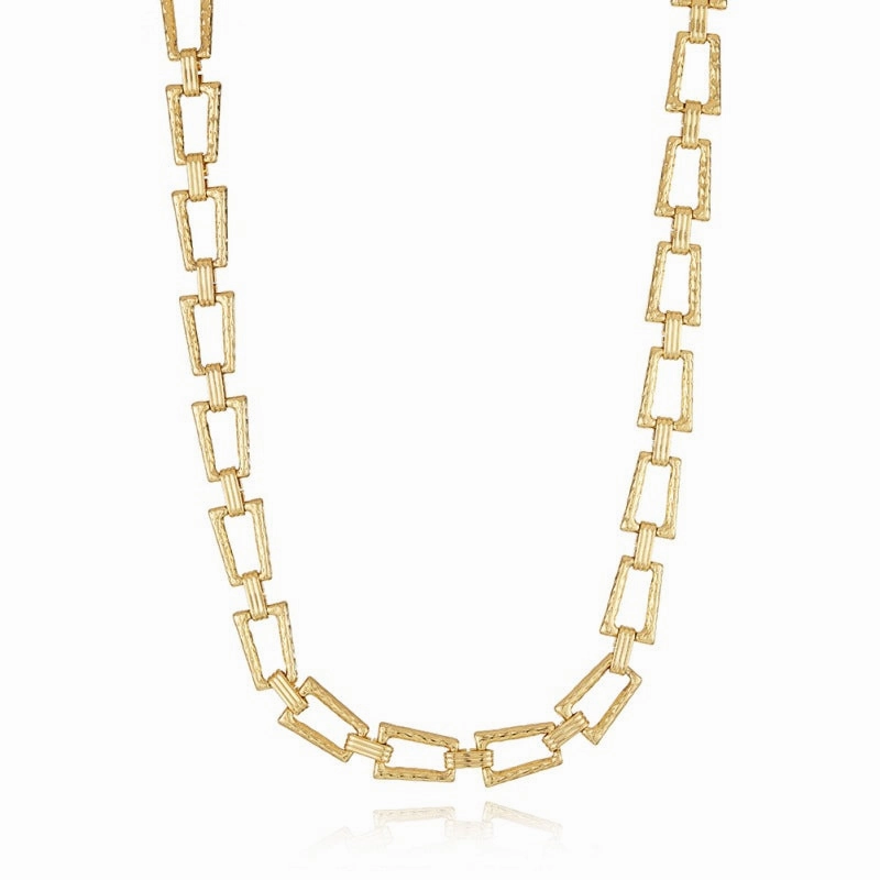 Wholesale Copper Plated Real Gold Simple Necklace