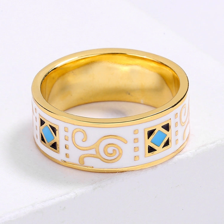 Wholesale Copper Rings Earrings Enamel Set of Two